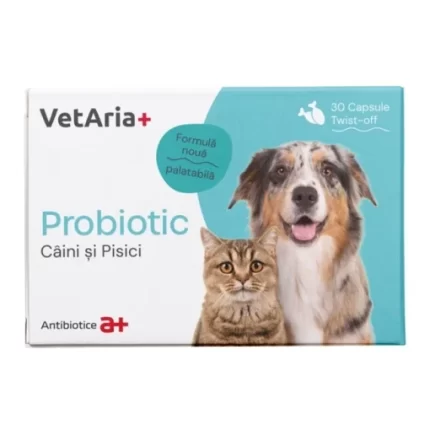 Suplimente VetAria+ Probiotic pentru caini & pisici 30 capsule